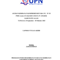 ASUHAN KEBIDANAN KOMPREHENSIF PADA NY. “S“ DI PMB Arzeni, S.Tr.Keb KECAMATA IV ANGKEK KABUPATEN AGAM TANGGAL 25 September – 05 Oktober 2025